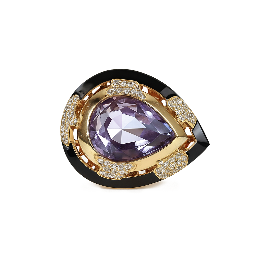 Aanura Gold-Tone Oversized Statement Cocktail Ring