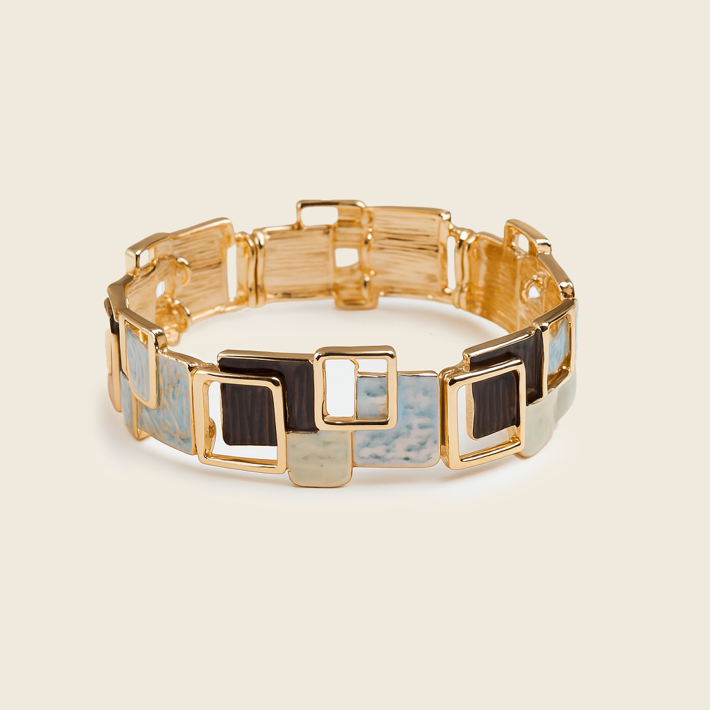 Aanura Modern Geometric Enamel Bracelet