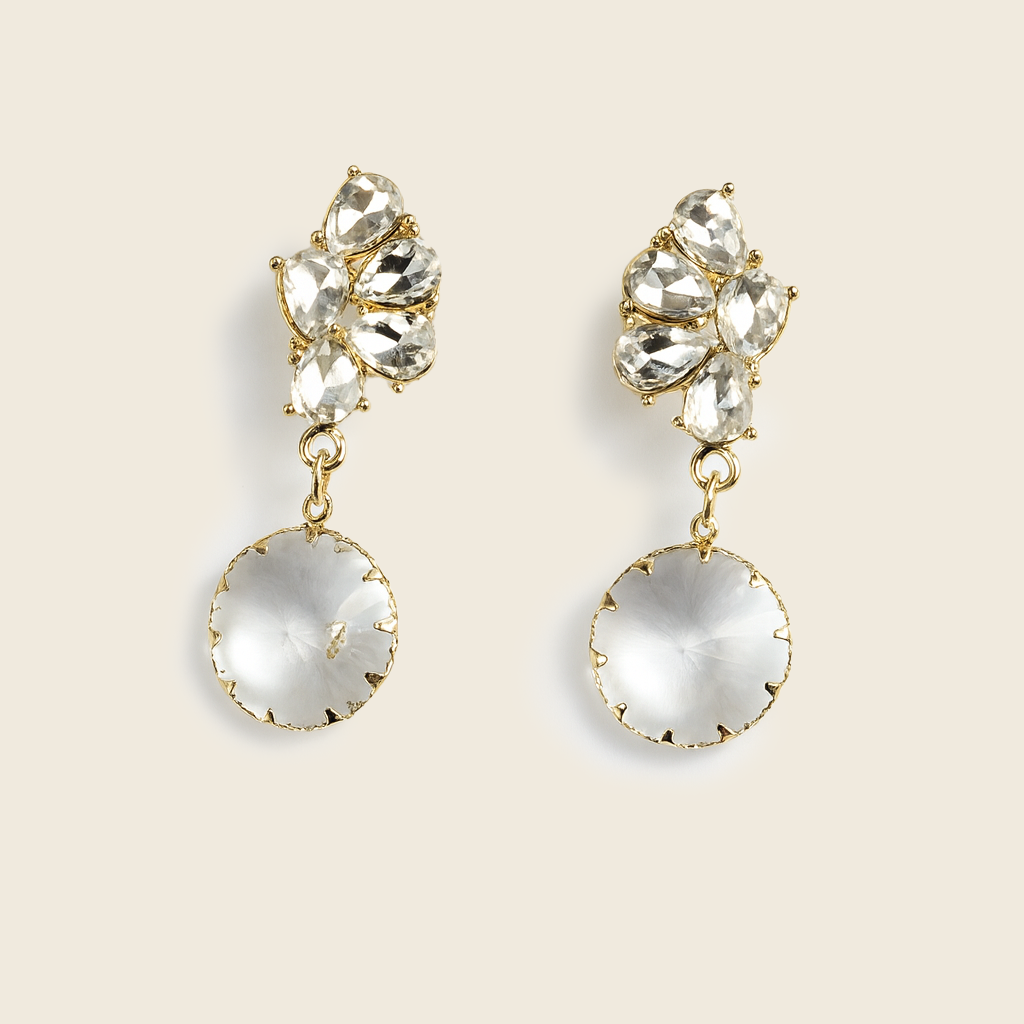 Aanura Crystal Drop Statement Earrings
