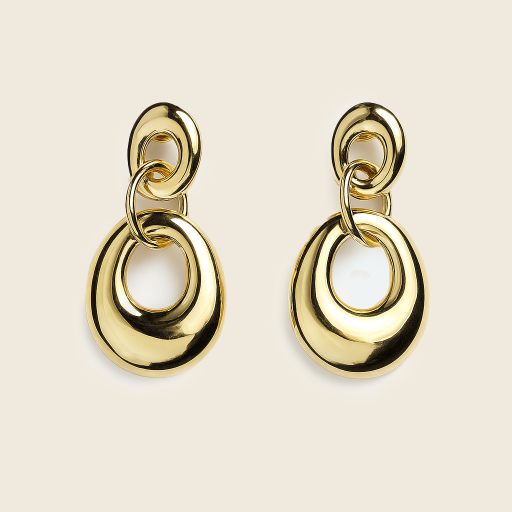 Aanura Bold Abstract Gold Earrings
