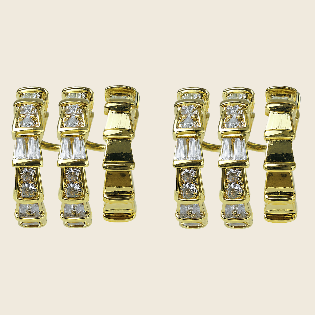 Aanura Luxe Geo Spark Hoop Earrings