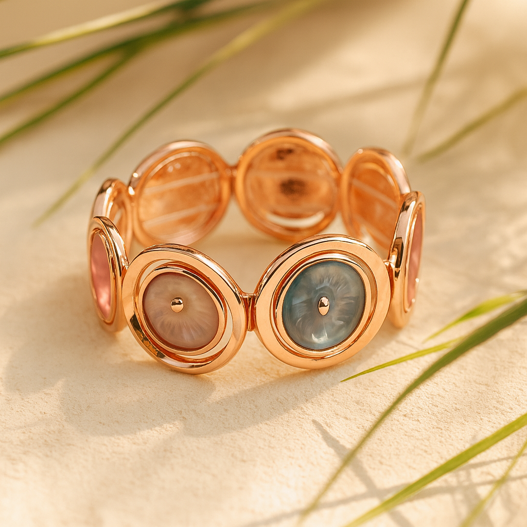 Aanura Midnight Rose Enamel Bracelet