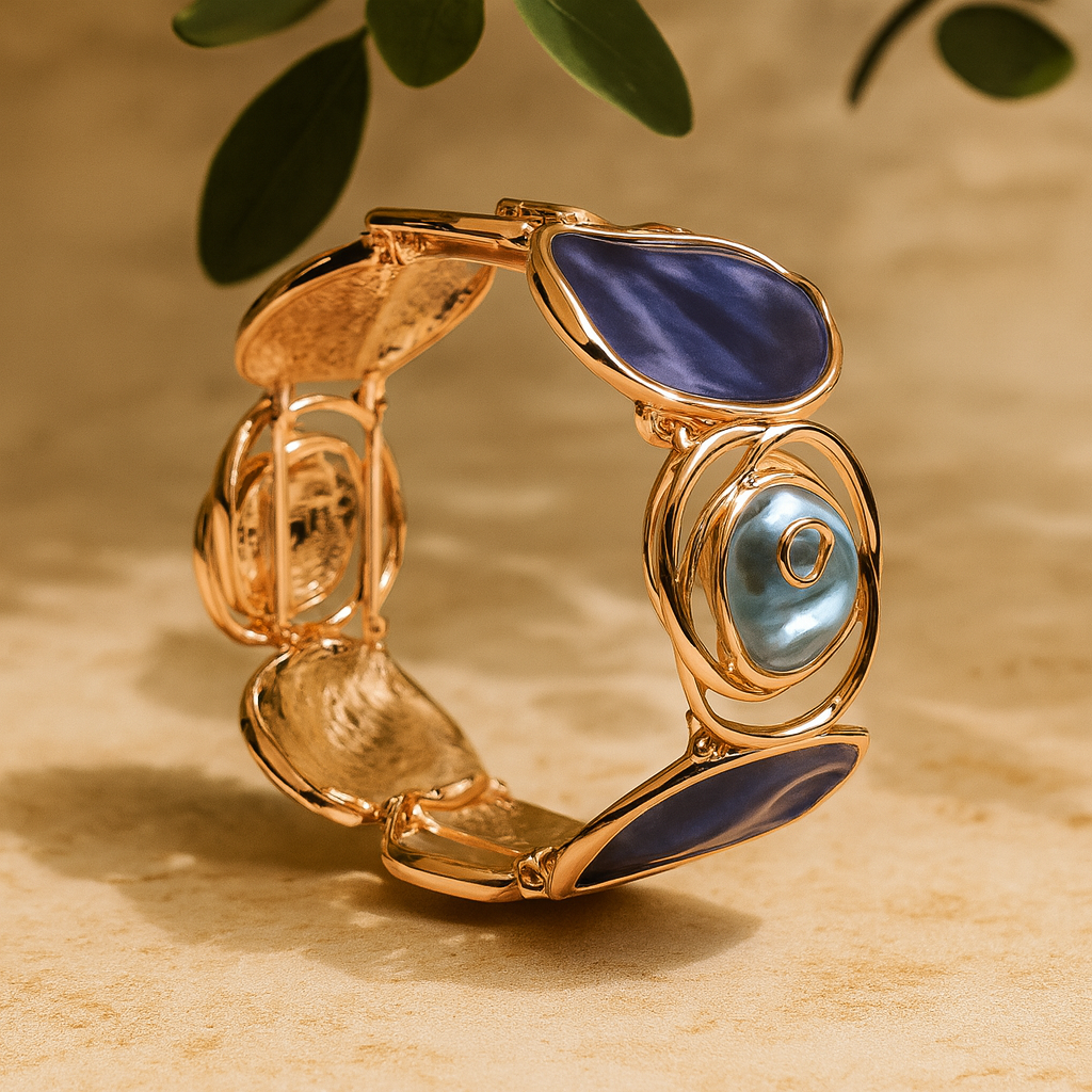 Aanura Midnight Rose Enamel Bracelet