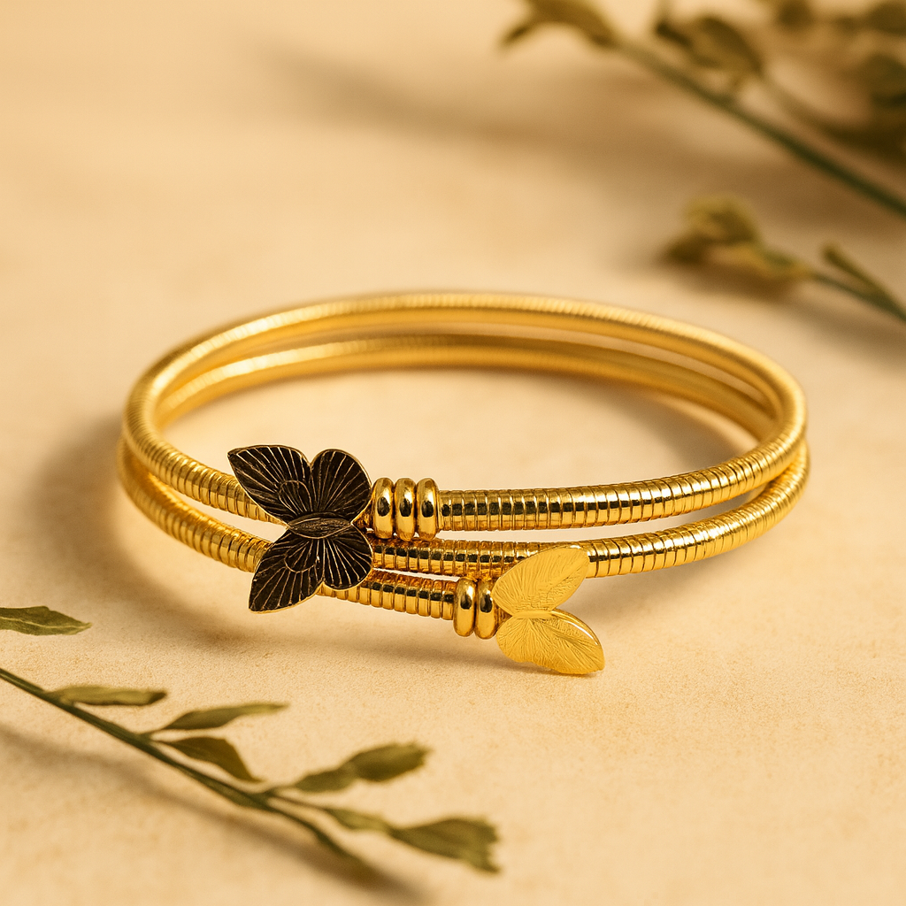 Aanura Butterfly Gold Coil Bracelet