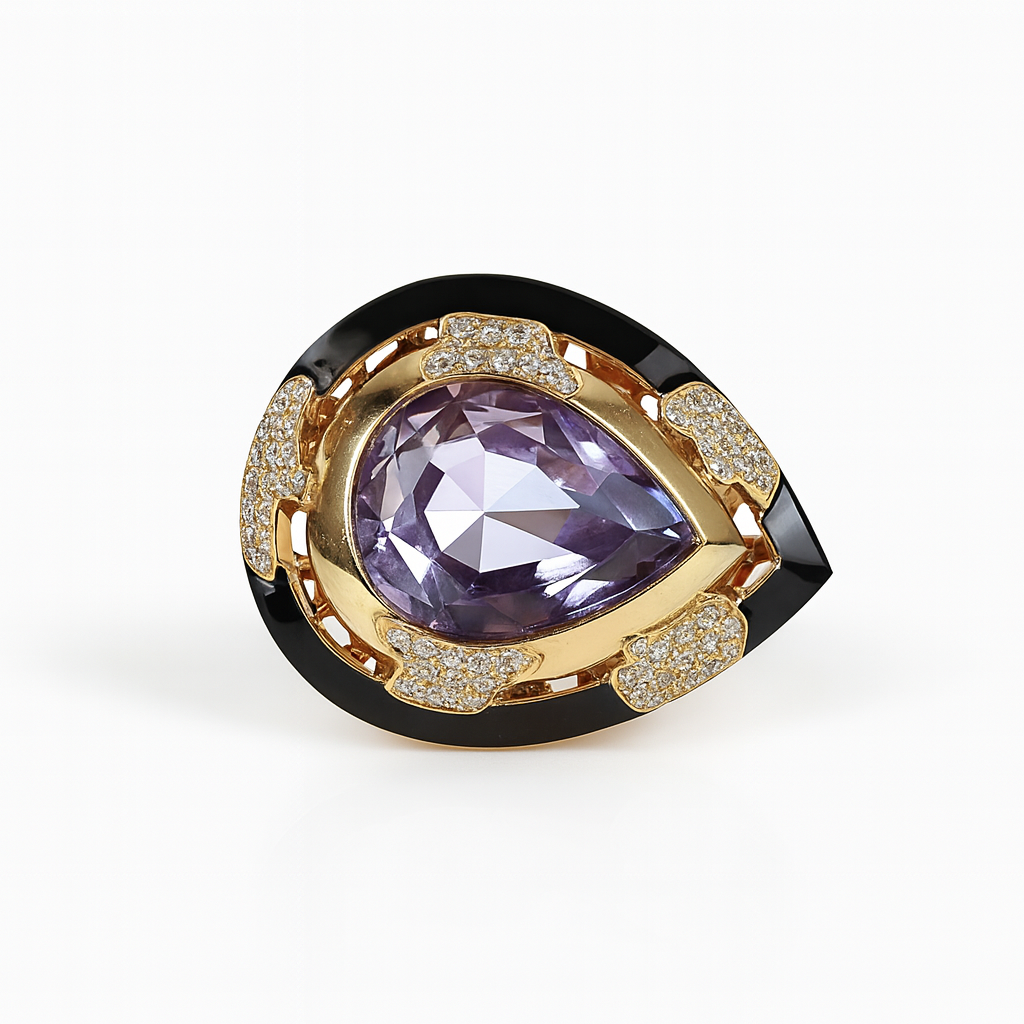 Aanura Gold-Tone Oversized Statement Cocktail Ring