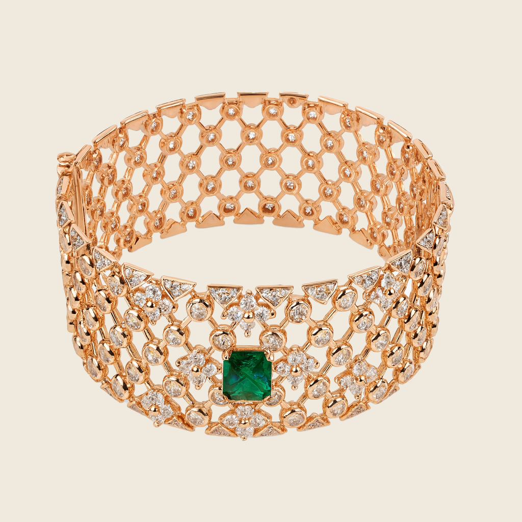 Aanura Emerald Glow Rose Bracelet