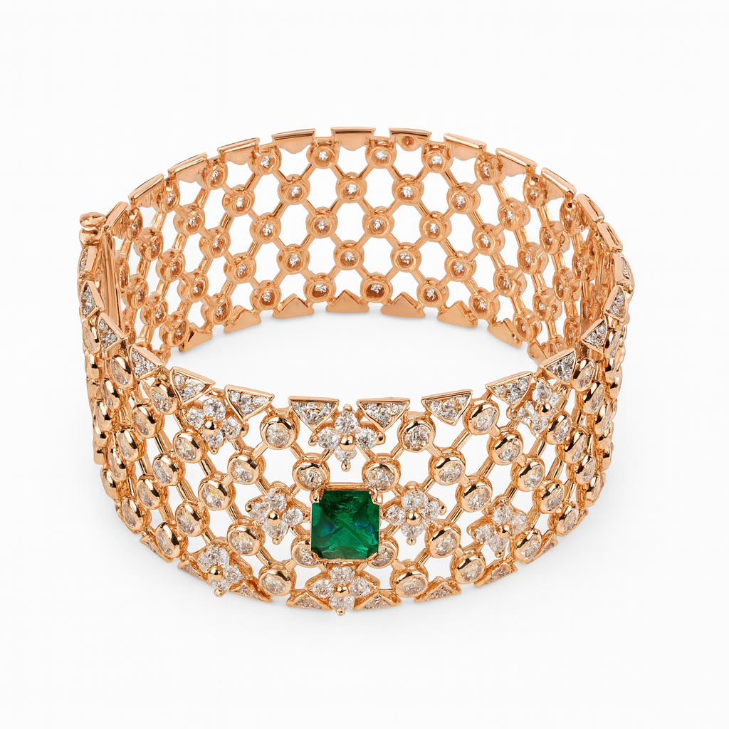 Aanura Emerald Glow Rose Bracelet