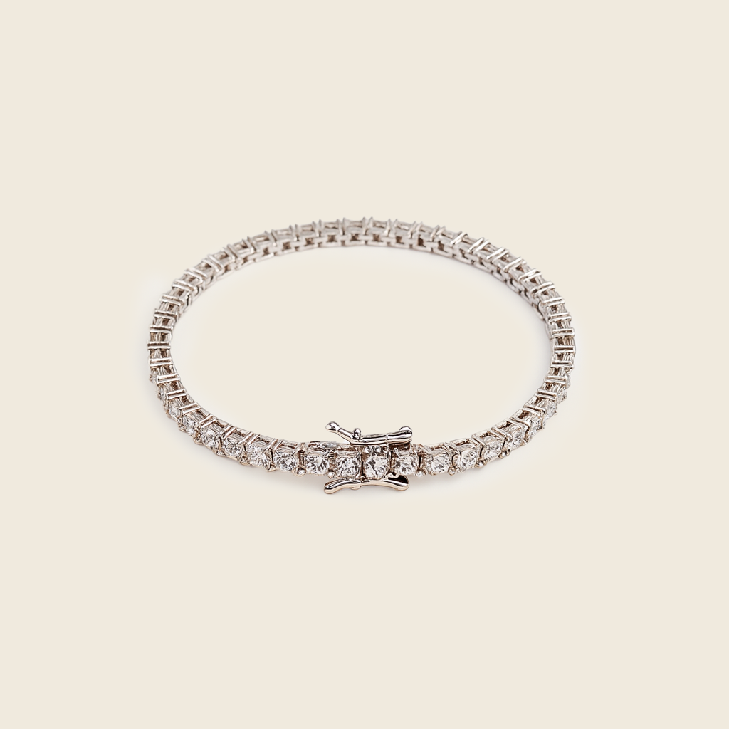 Aanura Diamond Elegance Silver Bracelet