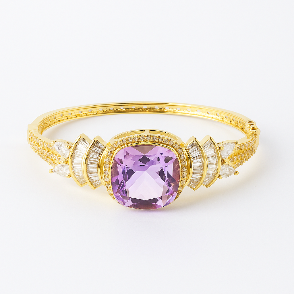 Aanura Regal Ruby Glow Gold Bracelet