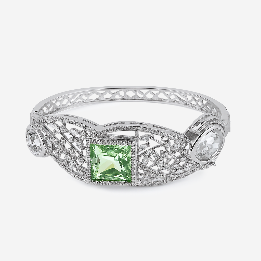 Aanura Emerald Grace Silver Bracelet