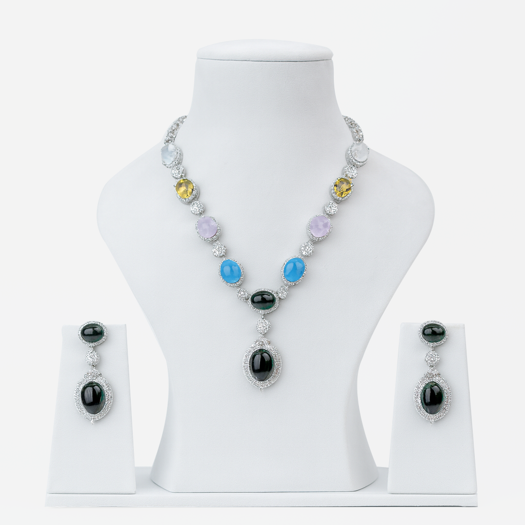 Aanura Multi-Colored Gemstone Necklace Set
