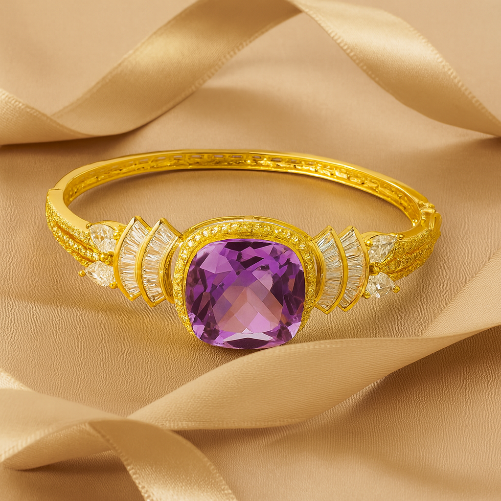 Aanura Regal Ruby Glow Gold Bracelet