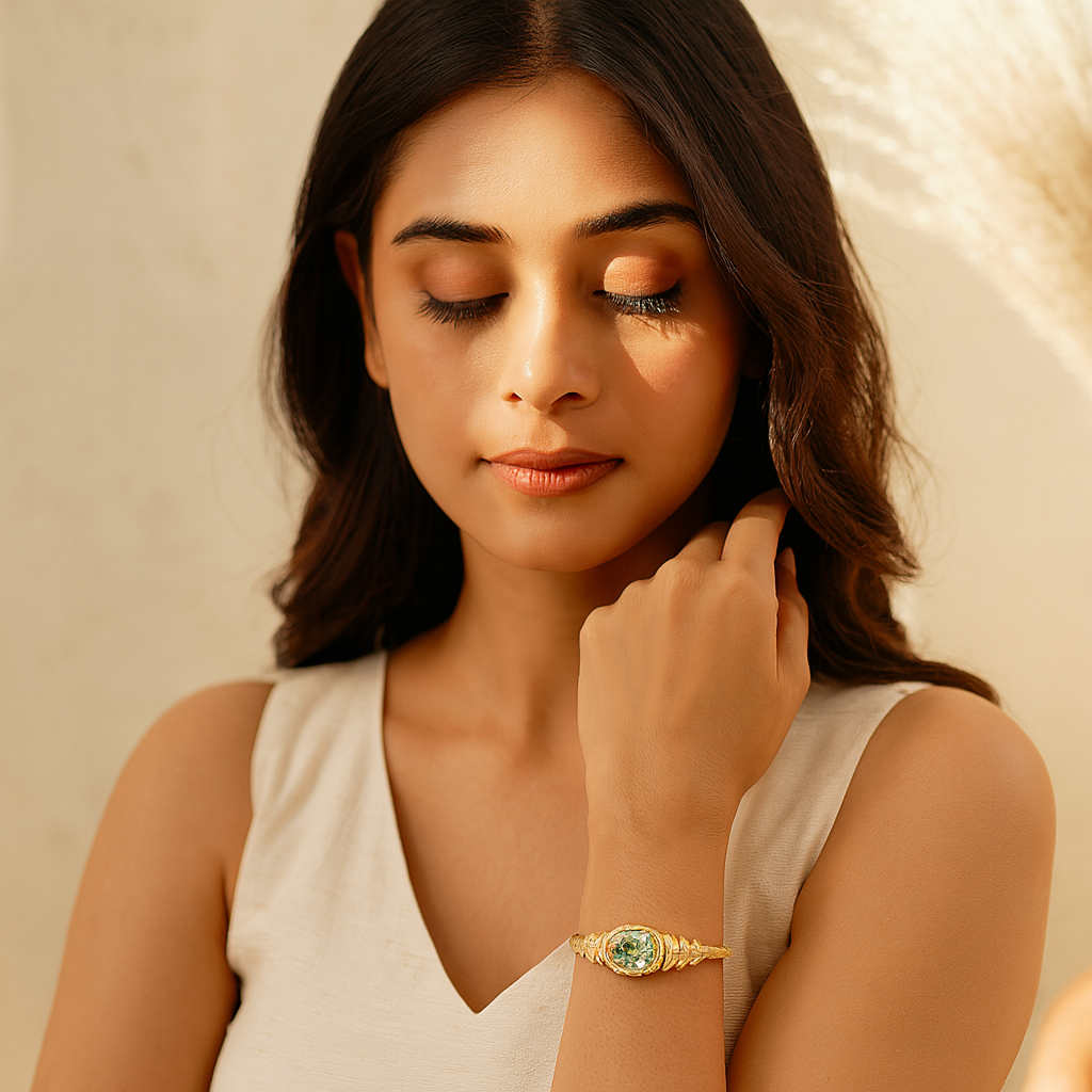 Aanura Regal Ruby Glow Gold Bracelet