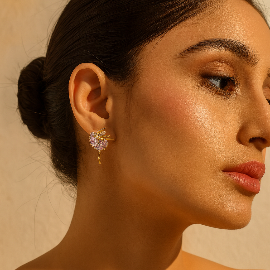 Aanura Blue Ballerina Stone Earrings