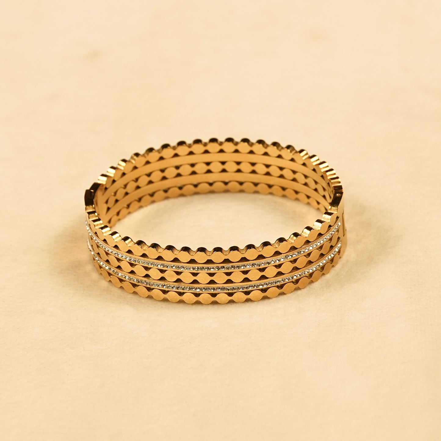 Aanura Gold Crystal Dot Bracelet