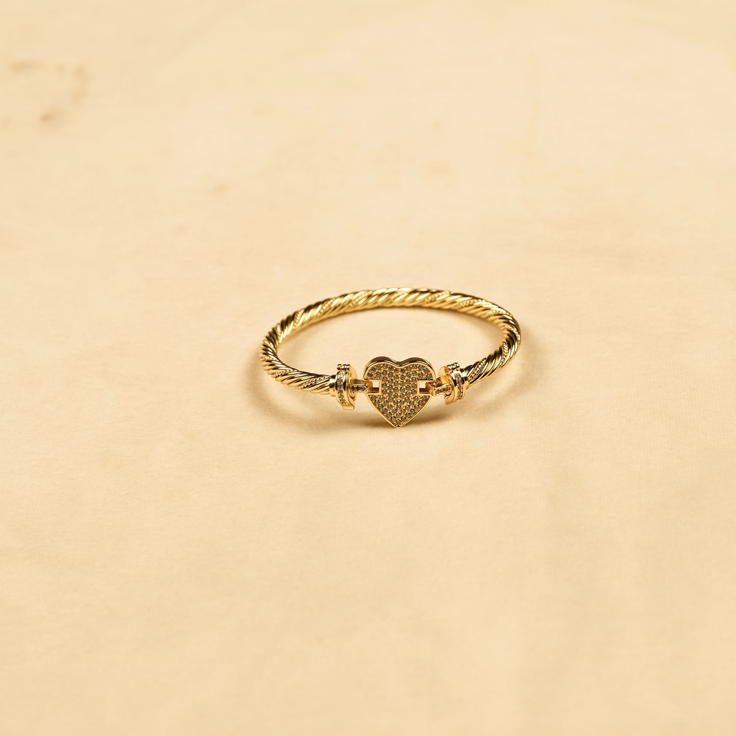 Aanura Luxe Clover Lock Statement Bracelet