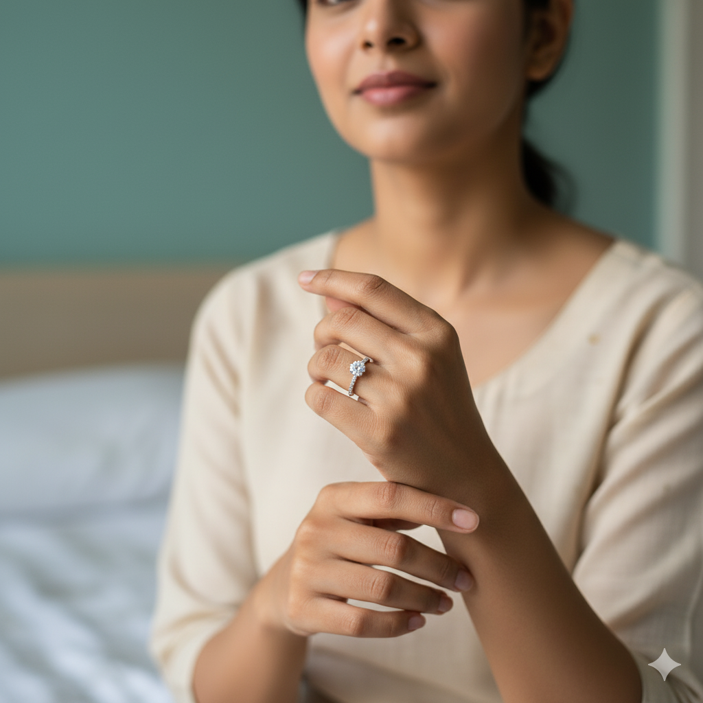 Aanura Classic Solitaire Ring in 925 Silver