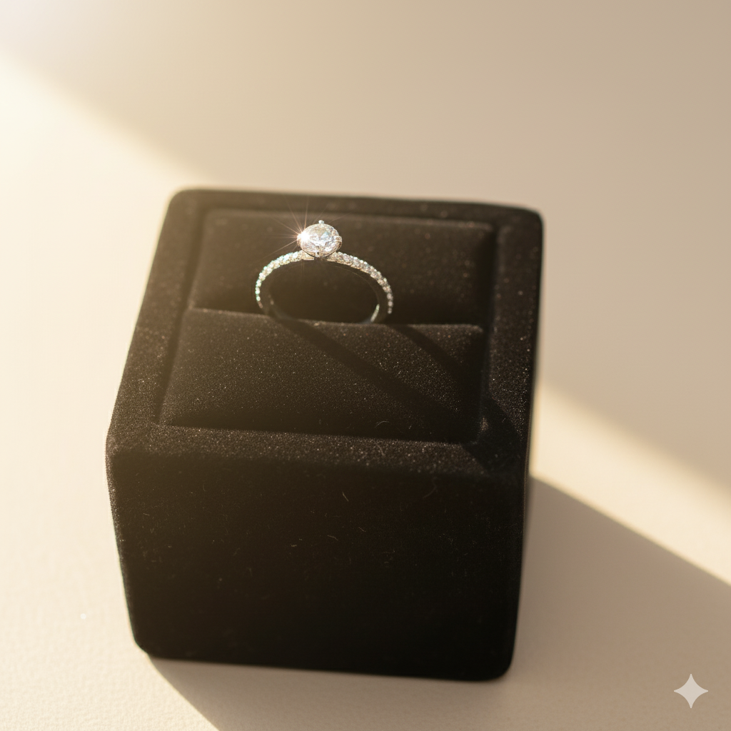 Aanura Classic Solitaire Ring in 925 Silver