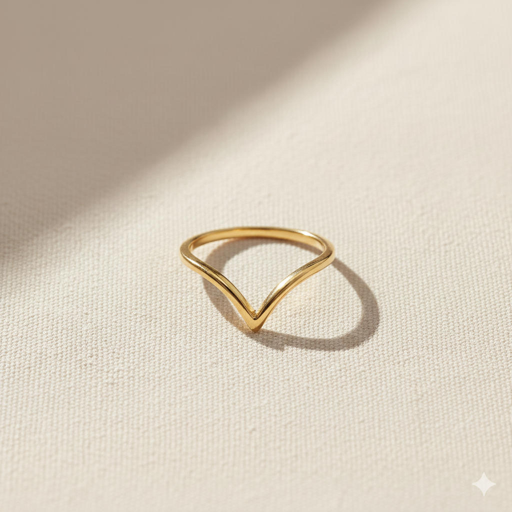 Aanura Sleek Chevron in 18K Gold Plated 925 Silver