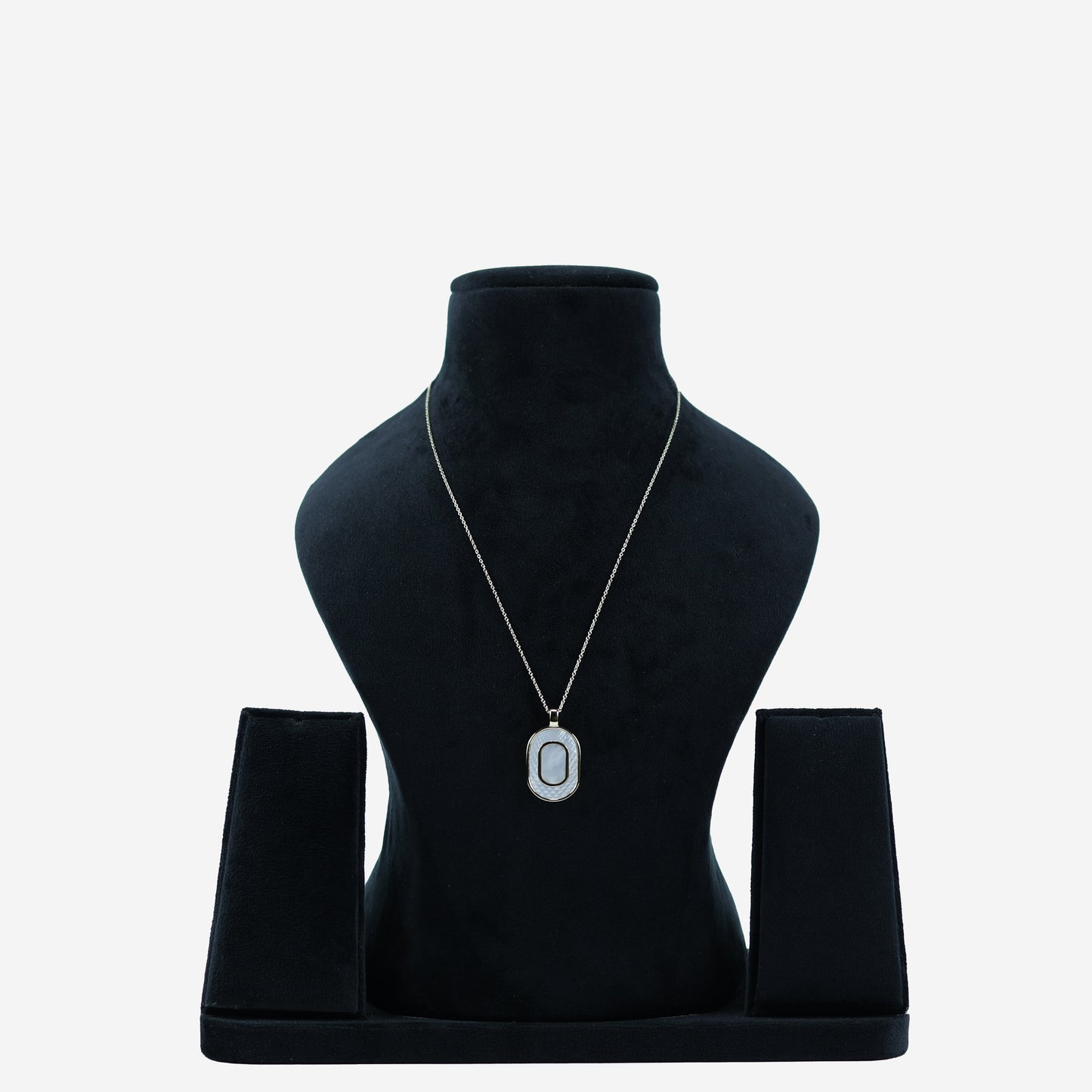 Aanura Mother of Pearl Oval Pendant in 925 Silver