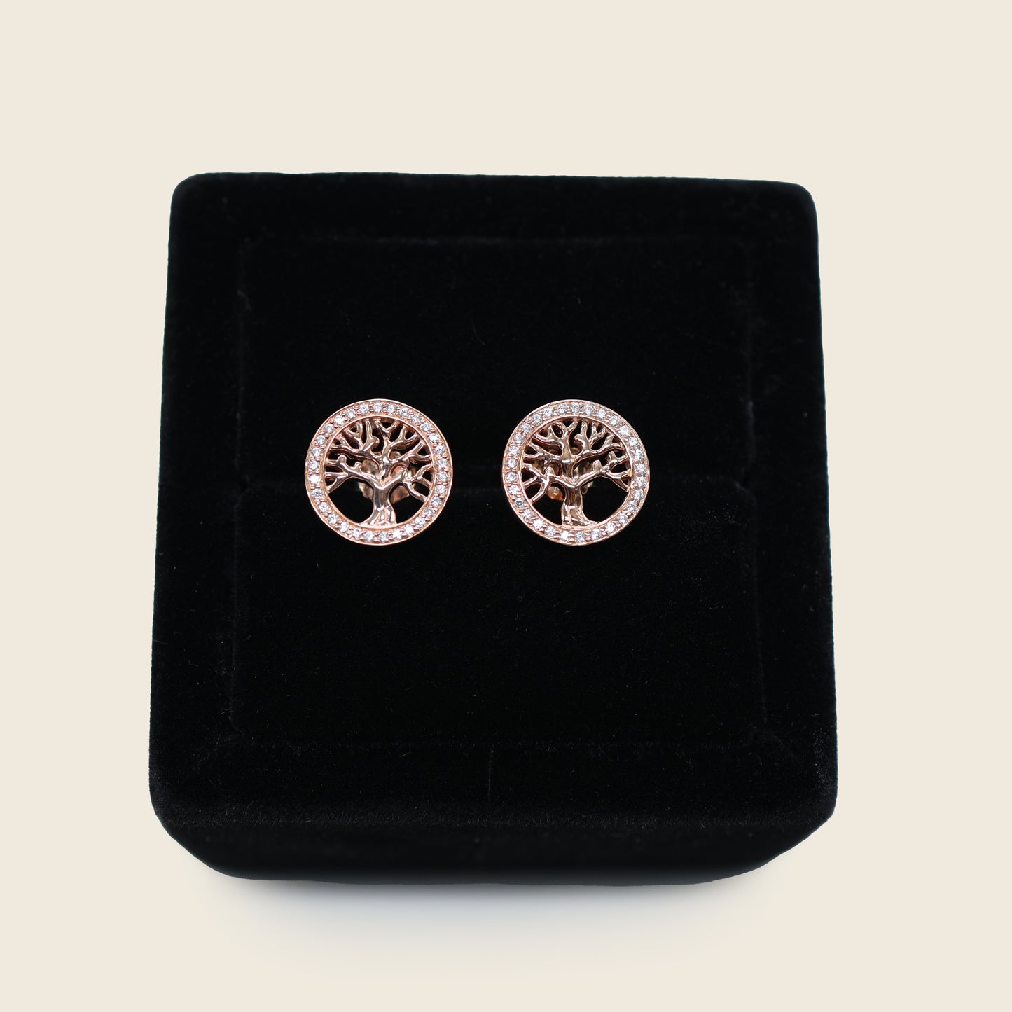 Aanura Tree of Life Stud Earrings in 18K Gold Plated 925 Silver
