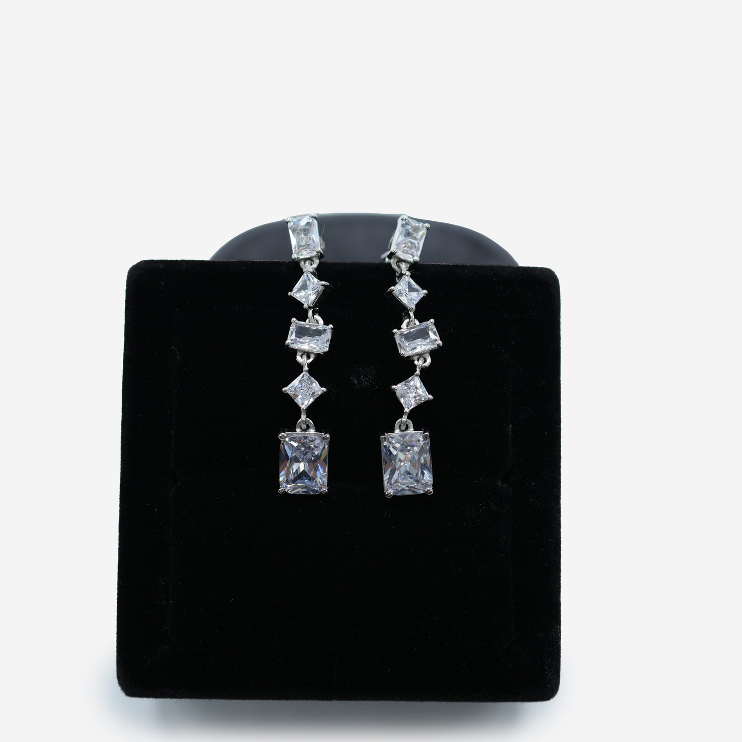 Aanura Multi-Cut Drop Earrings in 925 Silver