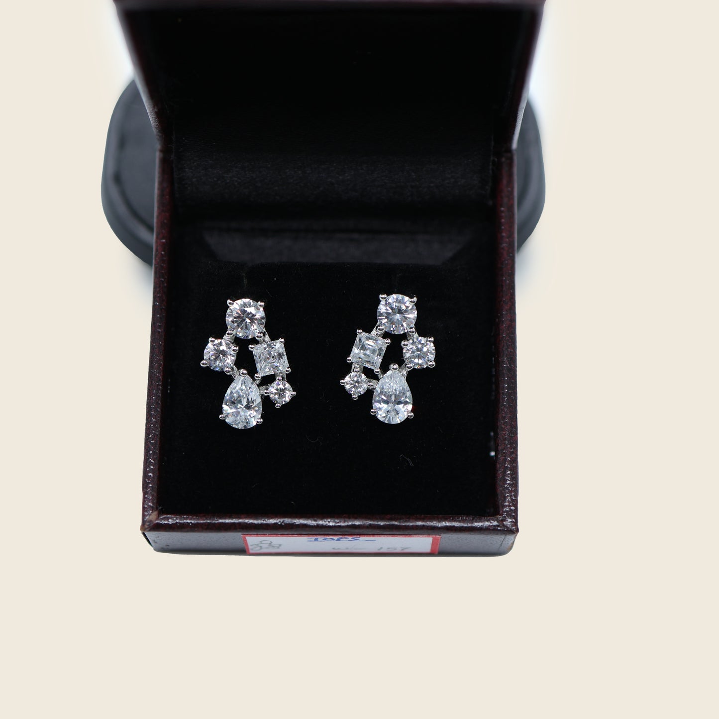 Aanura Multi-Stone Cluster Earrings in 925 Silver