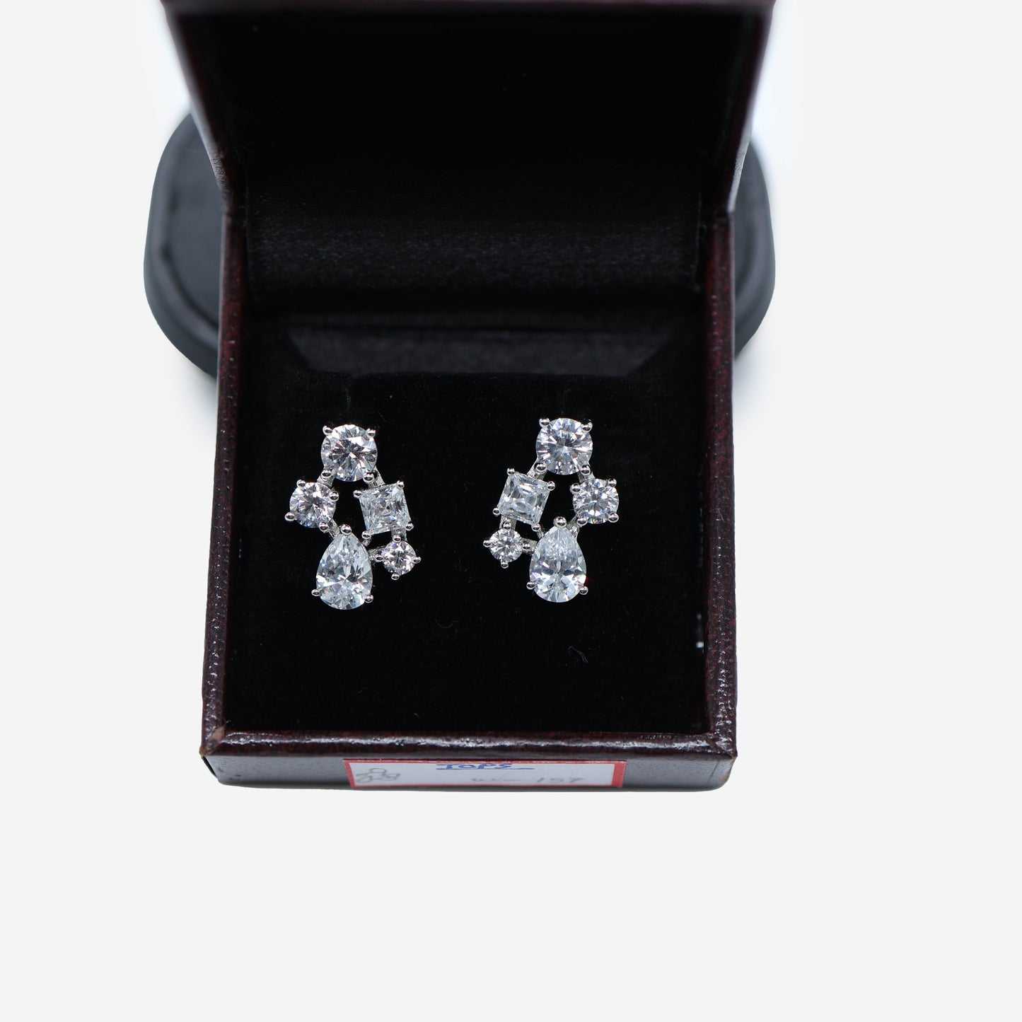 Aanura Multi-Stone Cluster Earrings in 925 Silver