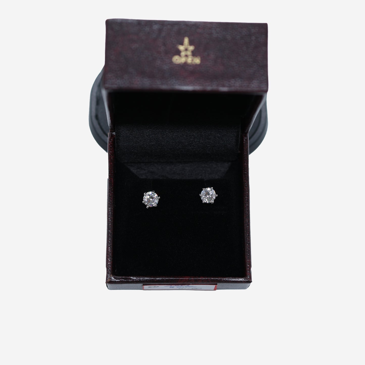 Aanura Petite Round Solitaire Earrings in 925 Silver