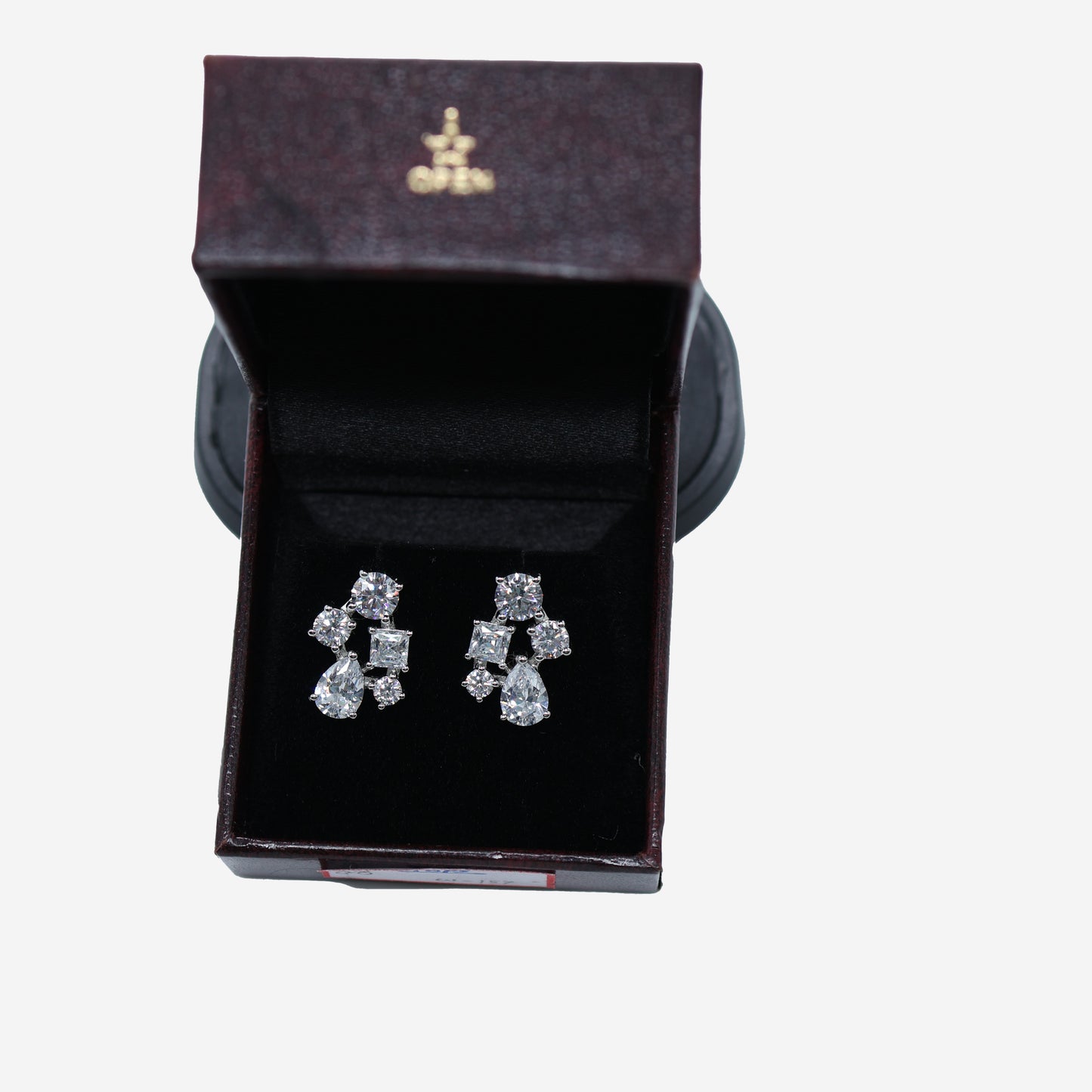 Aanura Multi-Stone Cluster Earrings in 925 Silver