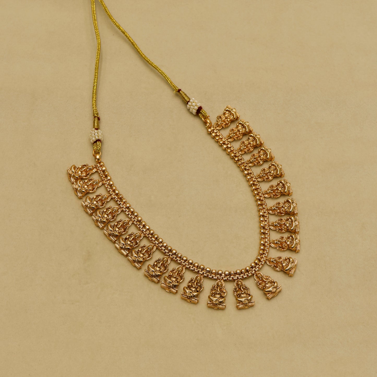 Aanura Antique Temple Goddess Choker Necklace Set