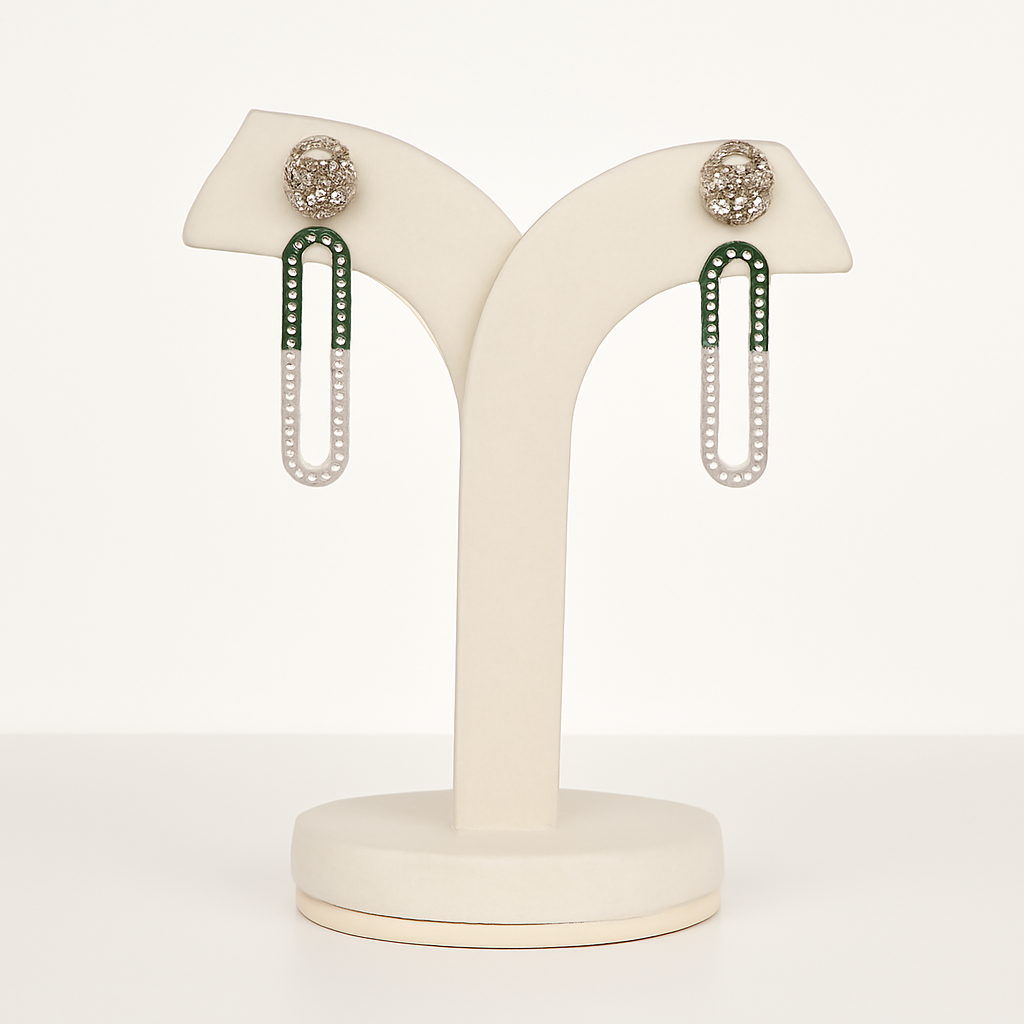 Aanura Blue & White Gradient Drop Earrings