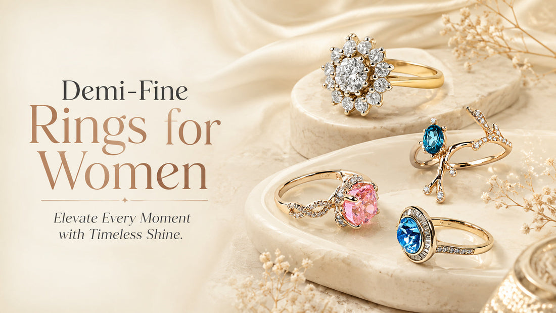 Demi-Fine Rings for Women – Elegant Gold-Plated Rings for Everyday Wear