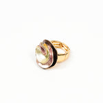 Aanura Pearl Swirl Statement Ring – Stainless Steel, Gold Plated