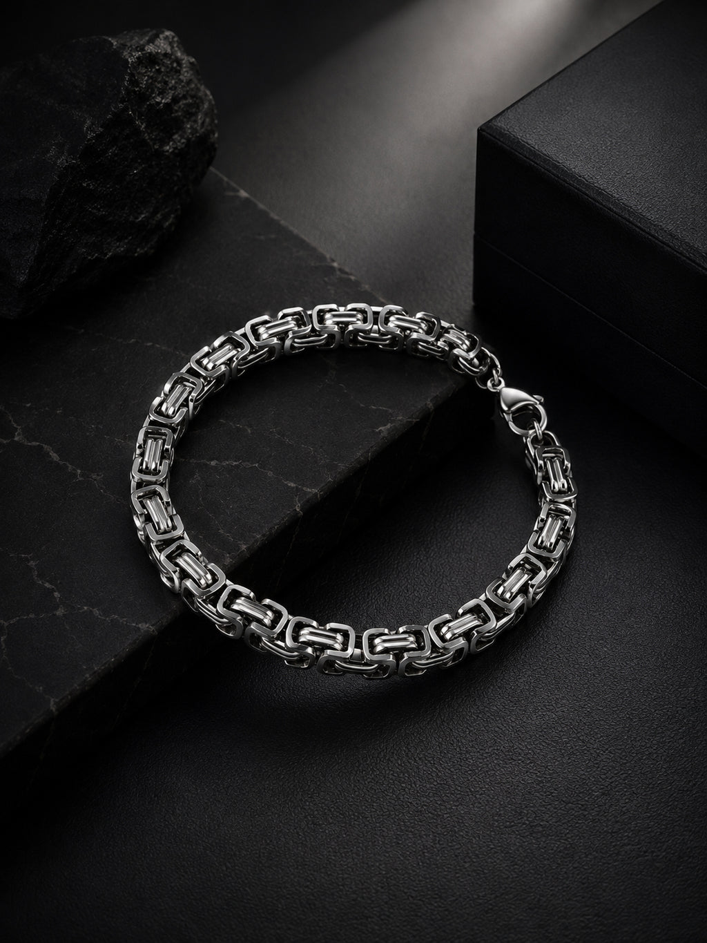 Aanura Dual-Tone Stainless Steel Bracelet For Men