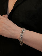 Rhodium Plating Anti Tarnish Waterproof Oval Bracelet