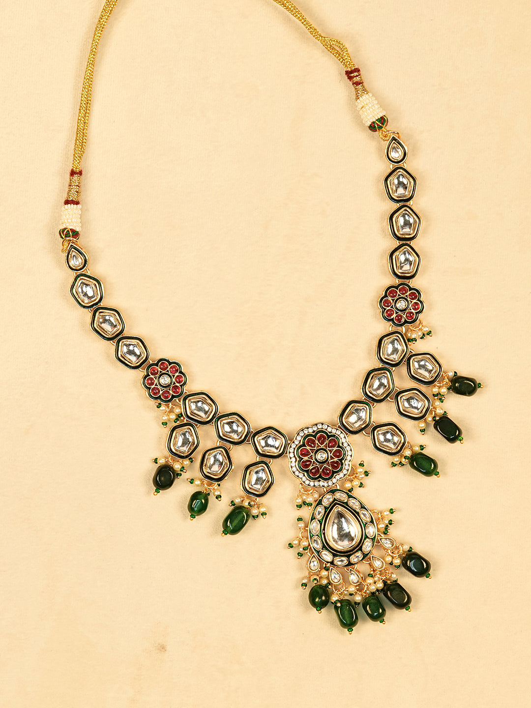 Aanura Gold Plated Traditional Necklace Set