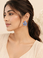 Aanura Turquoise Blossom Crystal Earring