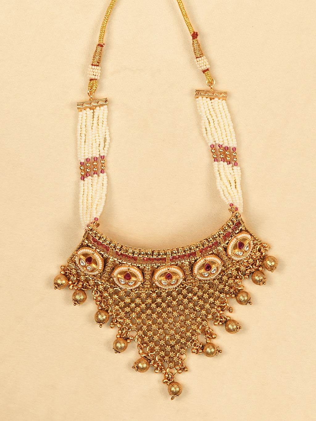 Aanura Gold Plated Heritage Necklace Set