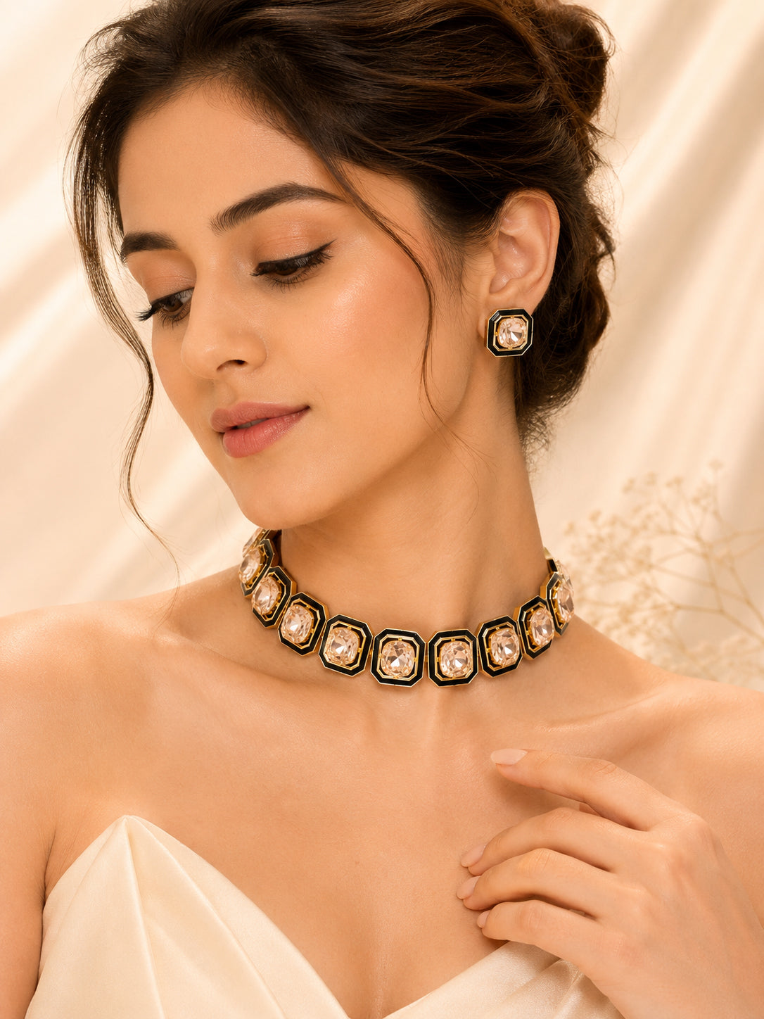 Aanura Bold Multi-Colour Gemstone Choker Necklace