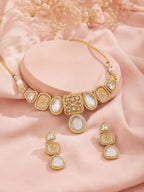 Aanura Kundan Choker Necklace with Teardrop Pendant