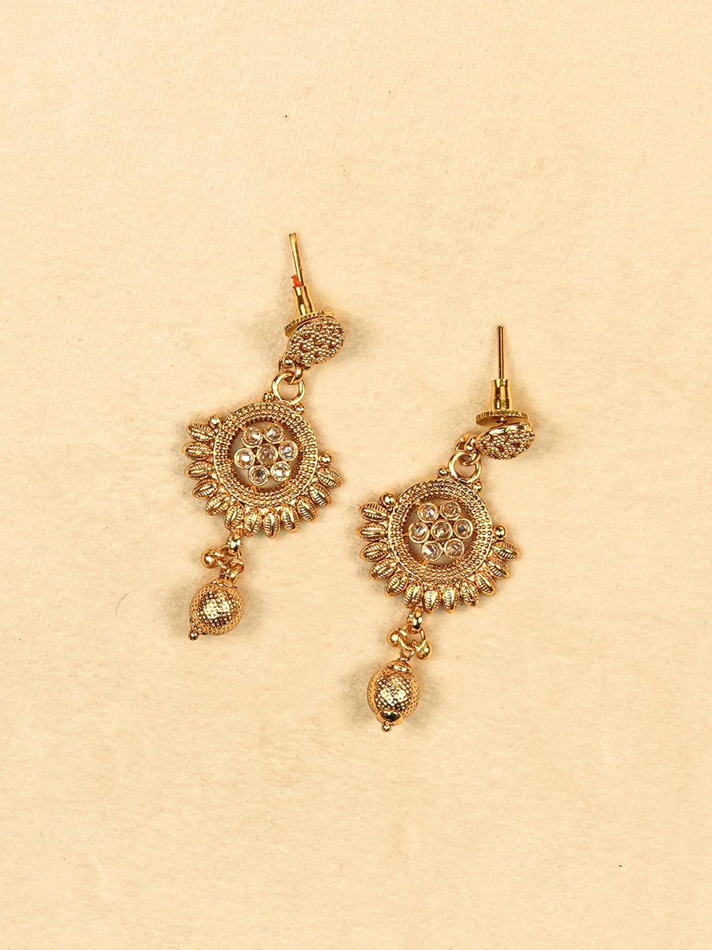 Aanura Gold Plated Sunburst Necklace Set