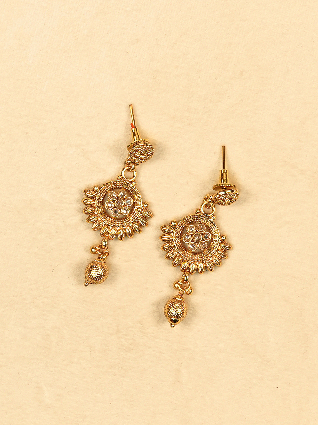 Aanura Gold Plated Sunburst Necklace Set