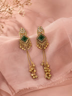 Aanura Gold Plated Royal Drop Jhumka Earrings