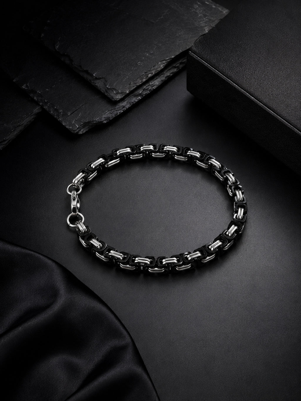 Aanura Dual-Tone Stainless Steel Bracelet For Men