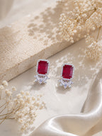 Aanura Yellow Cushion-Cut CZ Cluster Earrings