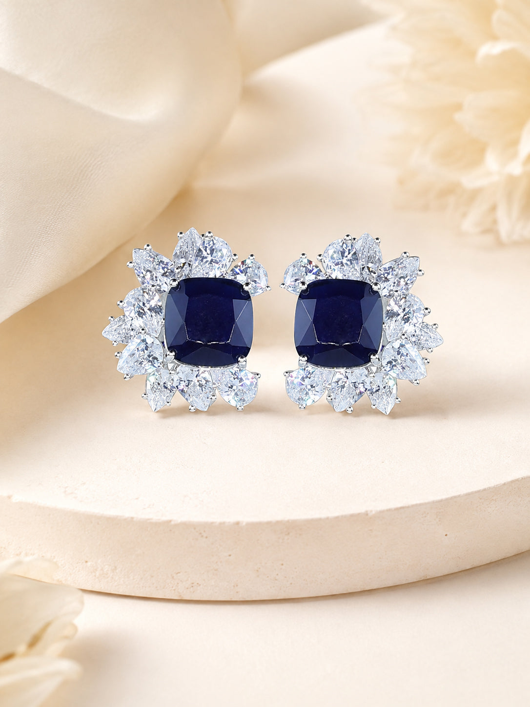 Aanura Ombre Blue and White Drop Earrings