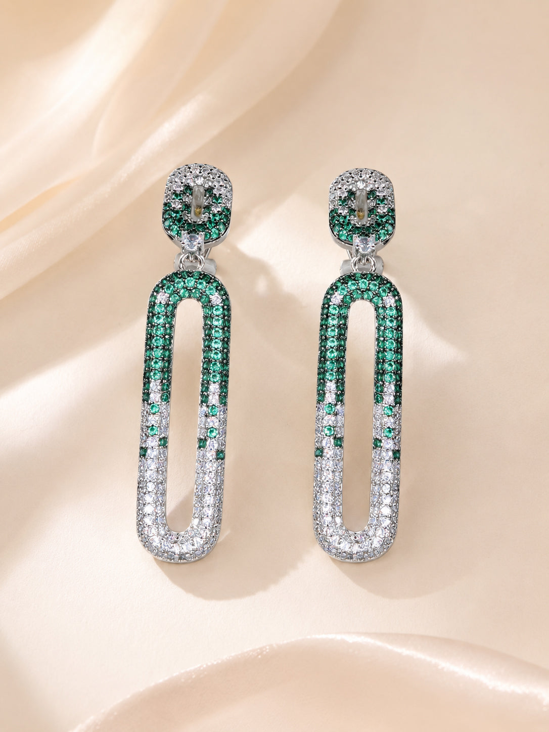 Aanura Blue & White Gradient Drop Earrings