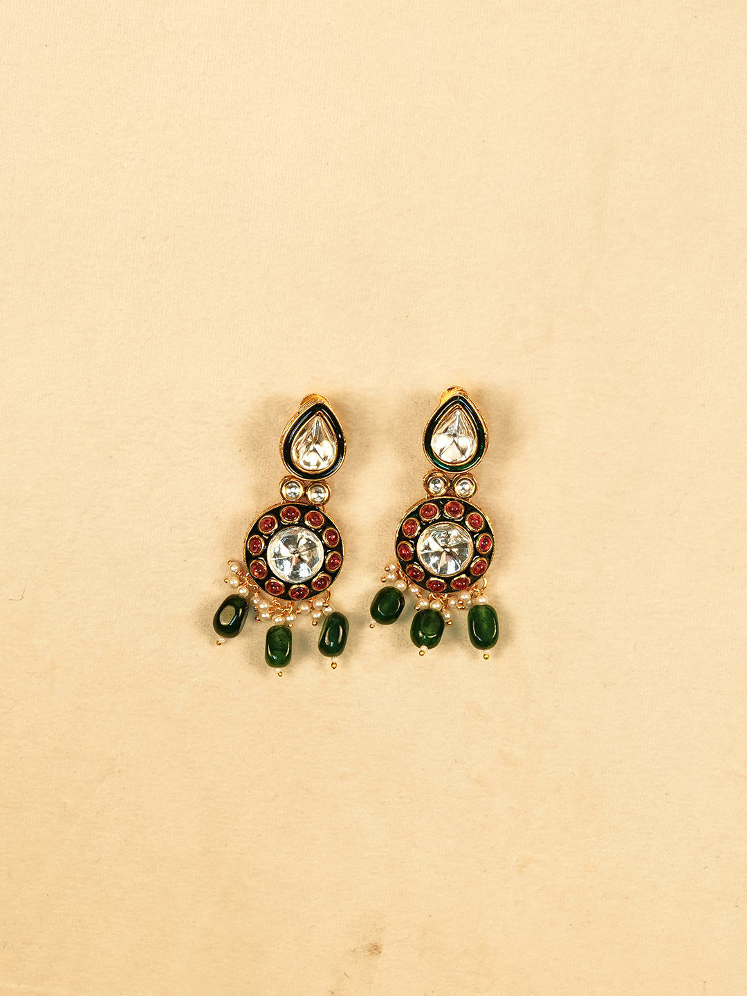 Aanura Gold Plated Traditional Necklace & Earring Set
