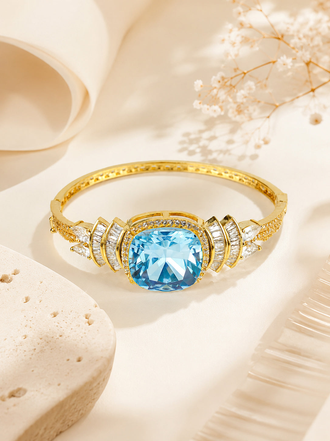 Aanura Regal Ruby Glow Gold Bracelet